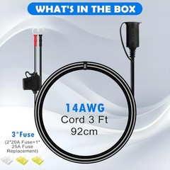 3FT 14AWG Adapter Plug Socket with Eyelet Terminal