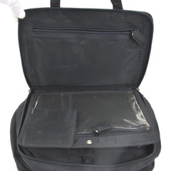 Auth PRADA Travel Pouch Black Nylon/Silvertone – e61176a