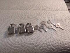 Three 1-1/4&Prime; Locks w/Keys