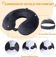 Super Lightweight U-Shaped Memory Foam Pillow for Comfortable Travel & Home Use