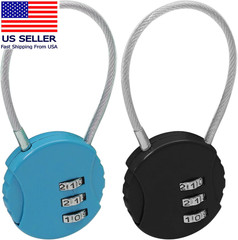 2 Pack 3 Digit Combination Lock – Outdoor Waterproof Padlock – Mini Combination