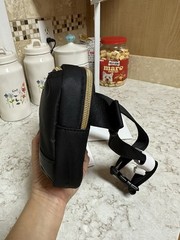 Samsonite Mobile Solution RFID Waist Pack, Black Nylon w/ Leather Trim, NWT