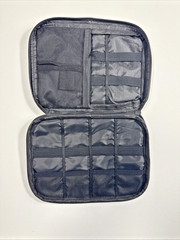 Gray Electronics Organizer Travel Cable Storage Bag Tech Accessories