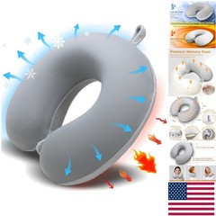 360° Support Memory Foam Neck Pillow – Ideal for Travel & Home Relaxation