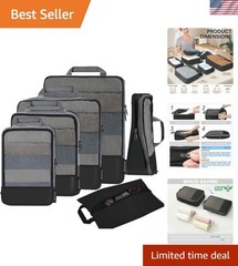4 Set/6 Set/8 Set Compression Packing Cubes Travel Accessories Expandable Pac…