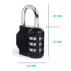 DonJon Padlock,2 Pack Combination Lock 3 Digit Padlock for Gym,Outdoor&School…