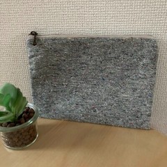 Flat pouch Passport pouch Notebook case Jazz Nep Autumn/Winter Handmade