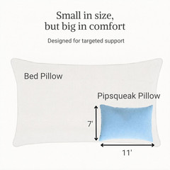 Microfiber Pipsqueak Pillow – Small, Mini – 11 X 7 in – Tiny Pillow for Travel,