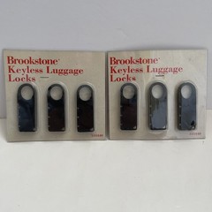 Brookstone Luggage Combination Locks 3 Packs Lot Of 2 New NIP