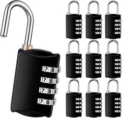 10 Pack 4 Digit Combination Locks Small Combination Padlock Luggage Number Lo…