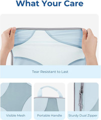 Compression Packing Cubes for Travel, 6 Set, 01-Light Blue