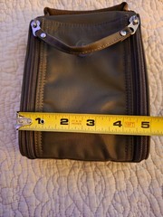 Bogner For Lufthansa First Class Khaki Green Travel Toiletry Amenity Bag Zip