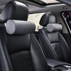Memory Foam Car Neck Pillow Leather Soft Auto Seat Head Rest Support Cushion