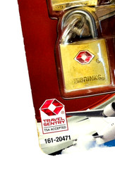 Brinks Solid Brass TSA Approved 22mm Luggage Lock 4-Pack 161-20471 Travel Sentry