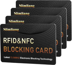 4 Pack RFID Blocking Card, Smart Slim Design Perfectly Fits in Wallet/Purse