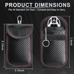 Faraday Key Fob Protector, RFID Blocking Faraday Bag for Small (3.15&Prime; x 5.12&Prime;)