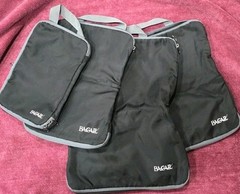 💥💥💥Bagail 4 Set Compression Packing Cubes Travel Black NEW Bags