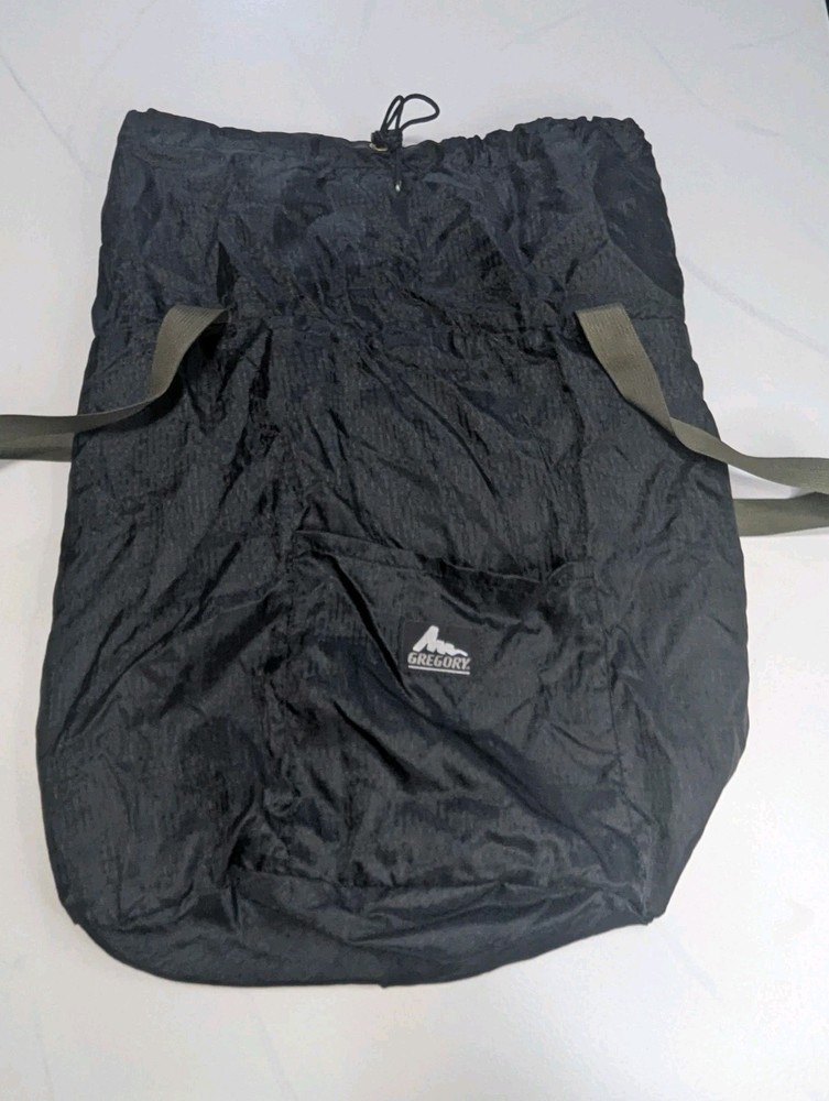 Gregory Packable Tote Bag Black Ripstop Nylon Lightweight Travel Gym Outdoor