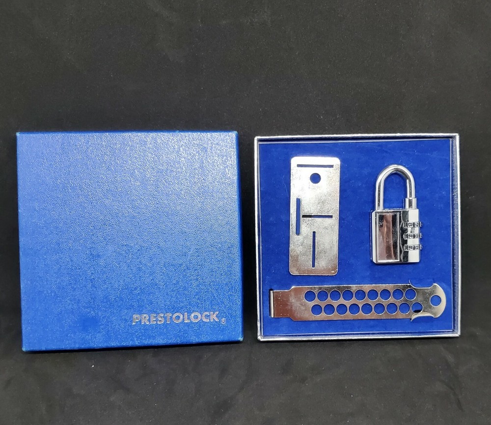 PRESTOLOCK Travel Lock Set # 2428 PC (3 Piece)…RARE – Pre-owned in BOX…