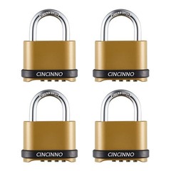 Heavy Duty Weatherproof Combination Lock, 4-Pack Outdoor Combo Lock,Resettable