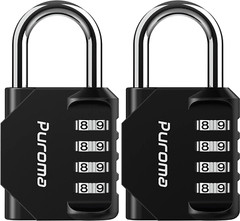 2 Pack Combination Lock 4 Digit Locker Waterproof Padlock for School Gym Locker