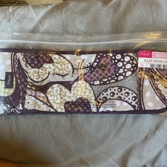 Thirty One Flat Iron Case In 152G Patchwork Paisley Purple Brand New