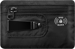 RFID Blocking Clip Stash Pocket, Compact Hidden Travel Belt Wallet for Cards & C