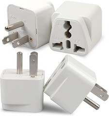 4 Pack Universal Adapter, Plug Travel Adapters (White) FREE SHIPPING