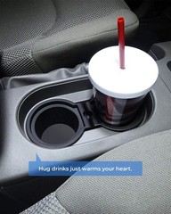 JOYTUTUS Cup Holder Insert 2 Pack Replacement Compatible with 2-pack, Black