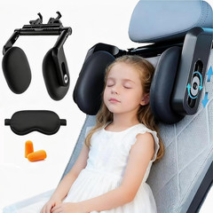 Car Headrest Pillow with Hook, Adjustable Car Seat Neck Support with Memory Foam