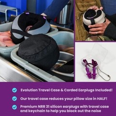 Almohada El Cuello La Cabeza De Espuma De Memoria Para Avión Y Viaje Automóvi US
