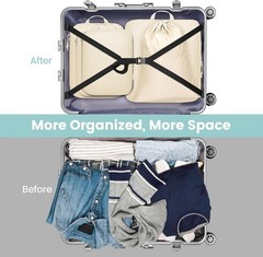 Maximize Space with 6 Compression Packing Cubes – Perfect for Family Travel