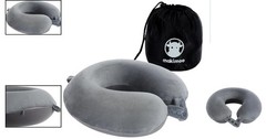 Adjustable Memory Foam Neck Pillow for Travel – Compact & Supportive Design