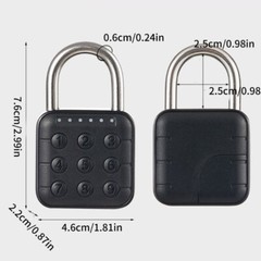 6 Digit Waterproof Code Padlock Combination Lock Keyless AntiTheft Padlock