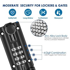 2 Pack Combination Locking Bolt 4 Digit, Sliding Bolts Latch Weatherproof, Zinc