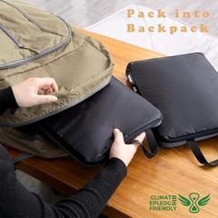 6 Set Ultralight Compression Packing Cubes Packing Black70D Cloth Pattern