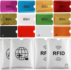 Schembo 16 RFID Blocking Sleeves Set (12 Colorful Credit Card Protector RFID Blo