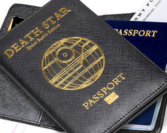 Star Wars Passport Cover Holder Case Card ID Travel Accessory Leather DEATH STAR