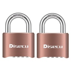 2 Pack 4 Digit Combination Lock, Heavy Duty Outdoor Waterproof Padlock for Gy…