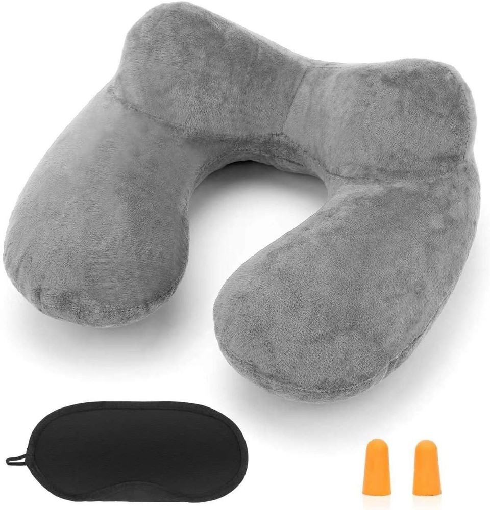 Inflatable Travel Neck Pillow, Super Soft Plane Neck Support Pillow for Trave…