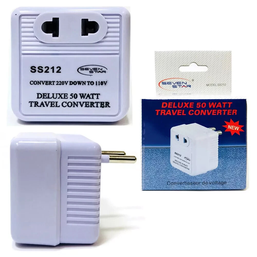 Seven Star 50W Step Down Transformer SS212 Travel Voltage Converter 220V to 110V