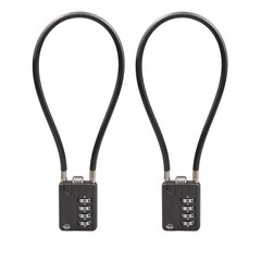 4 Digit Cable Combination Locks 12 inches Bold Cable for Gym Locker,Helmet,Fi…