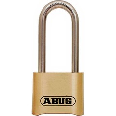 ABUS 180/50 Solid Brass Combination Padlock, Long Stainless Steel Shackle (2-…