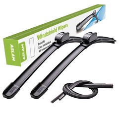 ASLAM Wiper Blades Front Windshield – 26 and 17 Inch Pair, J Hook Fit, All Se…