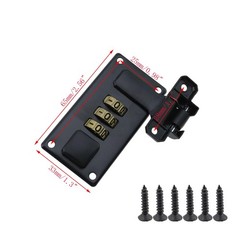 2pcs 3 Digit Combination Locks Matte Black for Toolbox Luggage Wooden Box