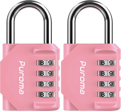 1 Pack Combination Lock for Locker 4 Digit Outdoor Waterproof Padlock for School