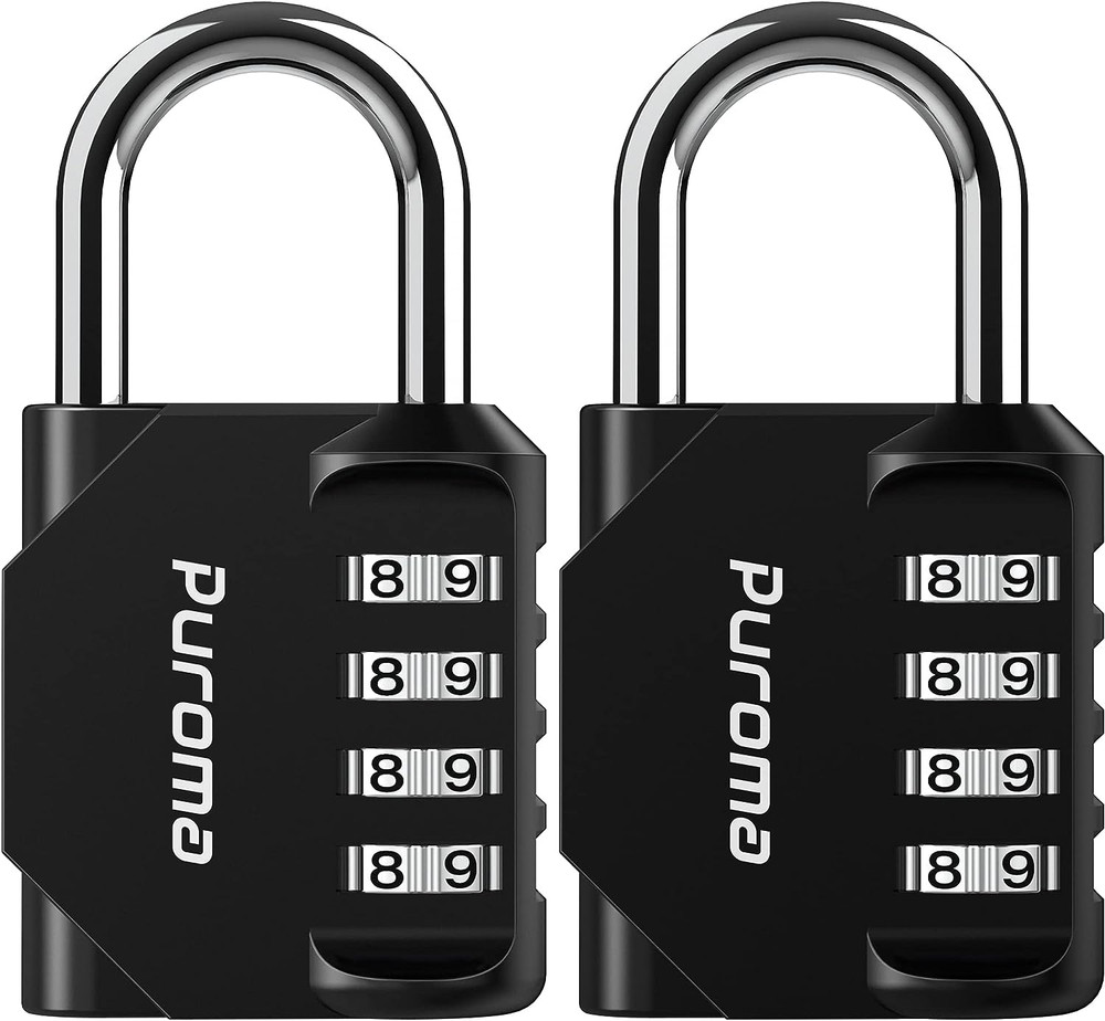 2 Pack Combination Lock 4 Digit Padlock for School Gym Locker, Sports Locker, Fe