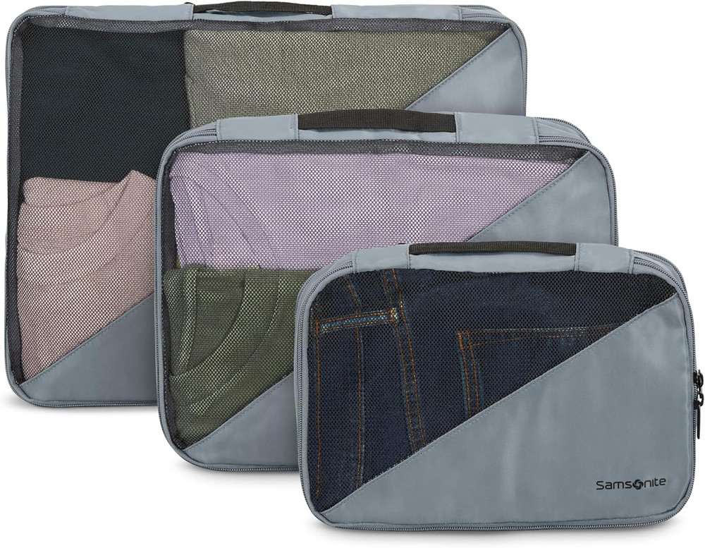 3-Piece Compression Packing Cube Set, State Blue