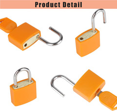 5Pack Suitcase Locks with Keys, 23Mm Small Luggage Padlocks Multicolor, Solid Br