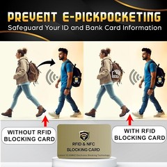 RFID Blocking Card 1/5 Pack, Contactless NFC Credit Card ID Protection Safe Bank